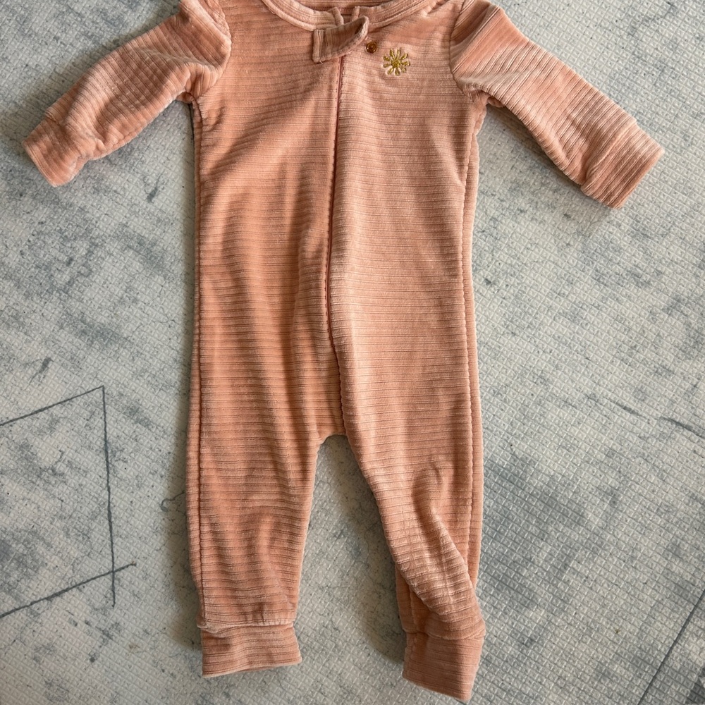 dELiA*s Pink Striped Baby Footie